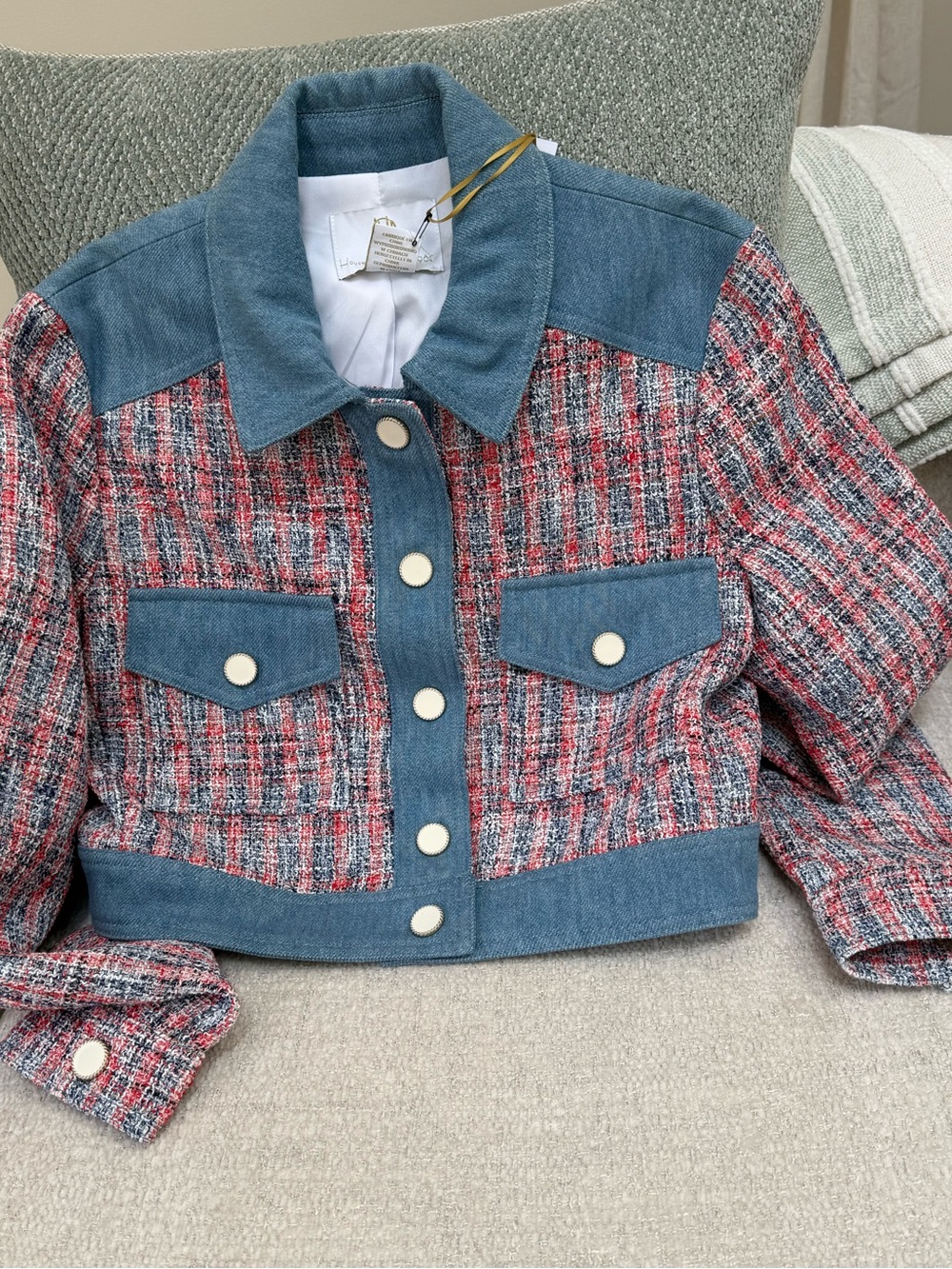 House of Harlow 1960 Multicolor Tweed Jacket - Picture 9 of 10